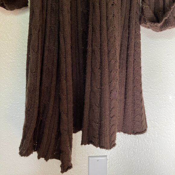 Soft Surroundings Wool Blend Long Sleeve Brown Cardigan Size Small - Picture 7 of 9